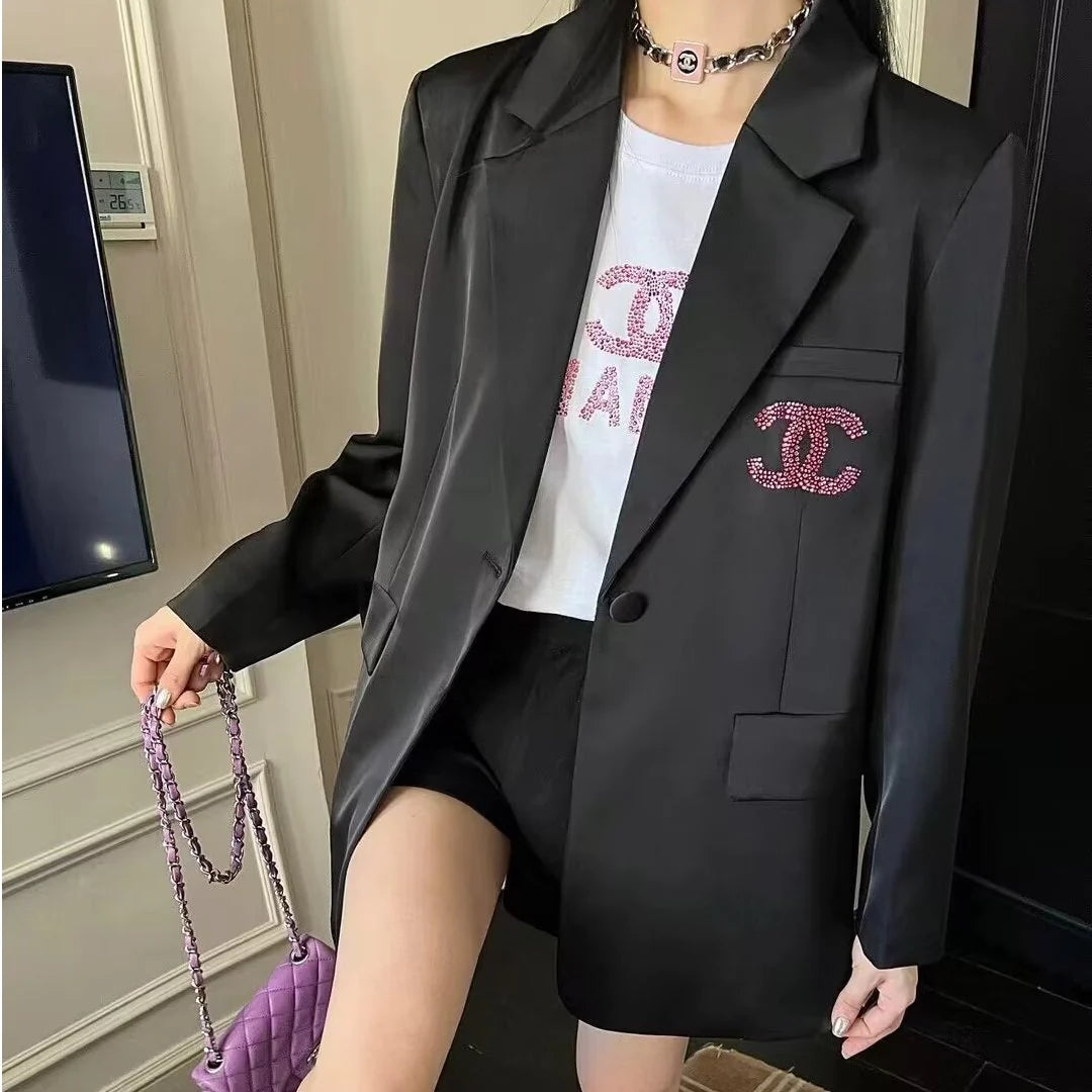 New Composite Hot Rhinestone Suit All-match Jacket 1024030603