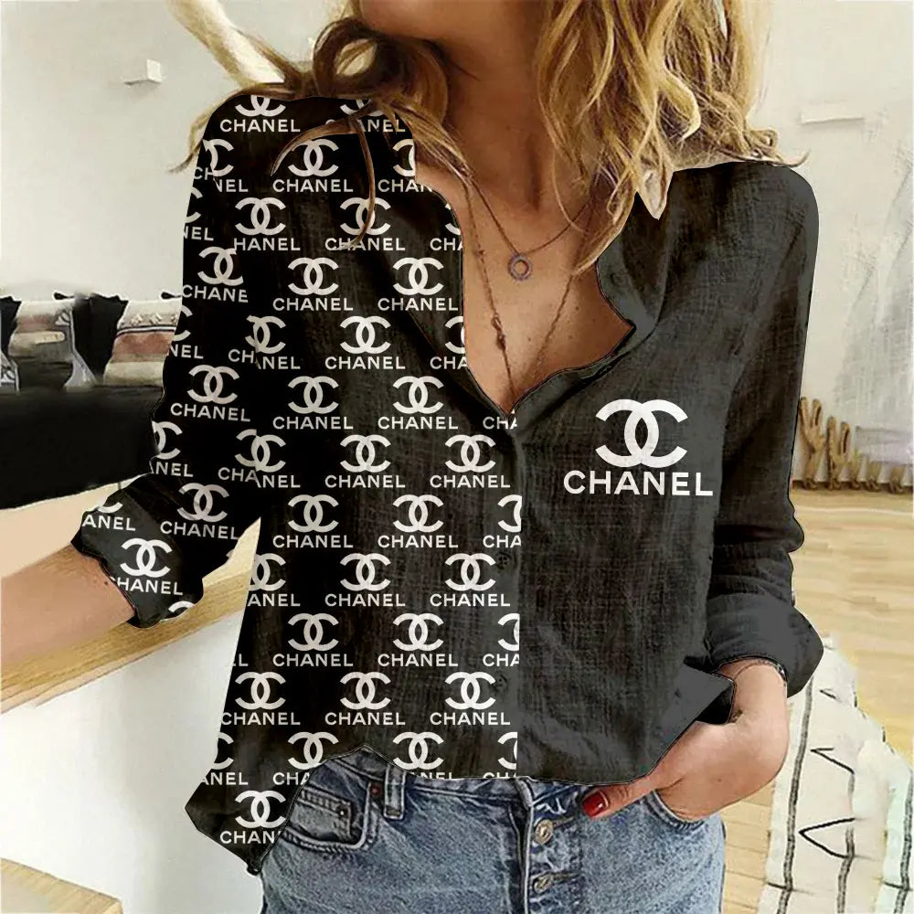 Limited edition fashionable and versatile women's linen shirt WB1023110330