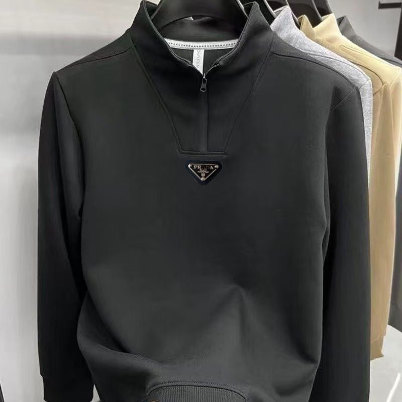 New Men's Half Zip Stand Collar Sweatshirt PD1326102616