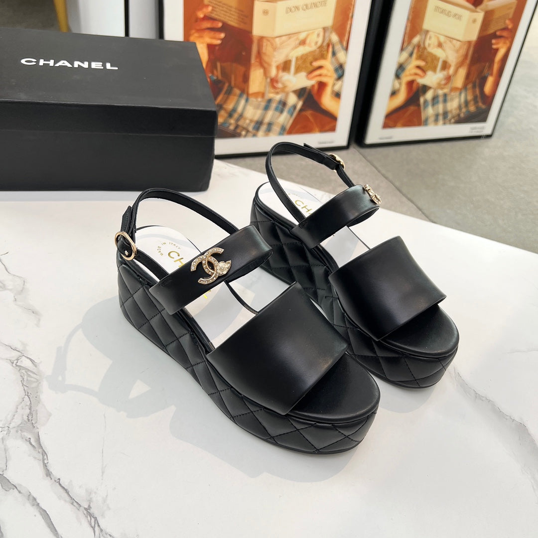 Chane1 top fashion thick-soled rhombus sandals 0724030811