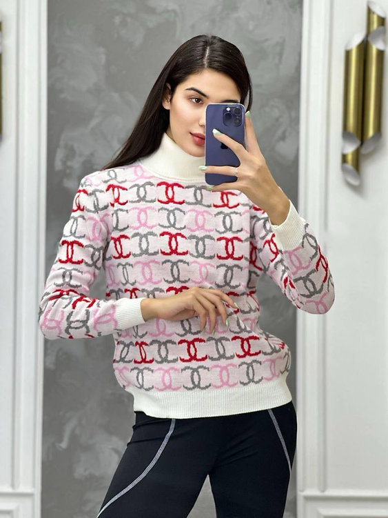 Fashion Printed Turtleneck Sweater 0725042108