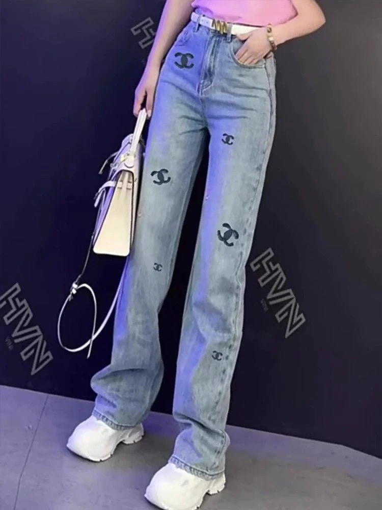 New fashionable denim wide leg pants 1024022609