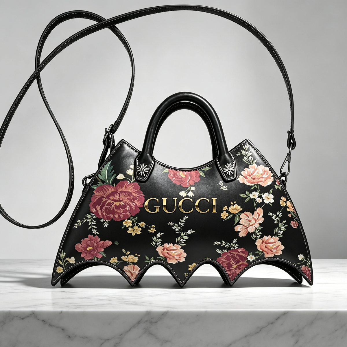 New Stylish Leather GG Bat Handbag 3D1326092332