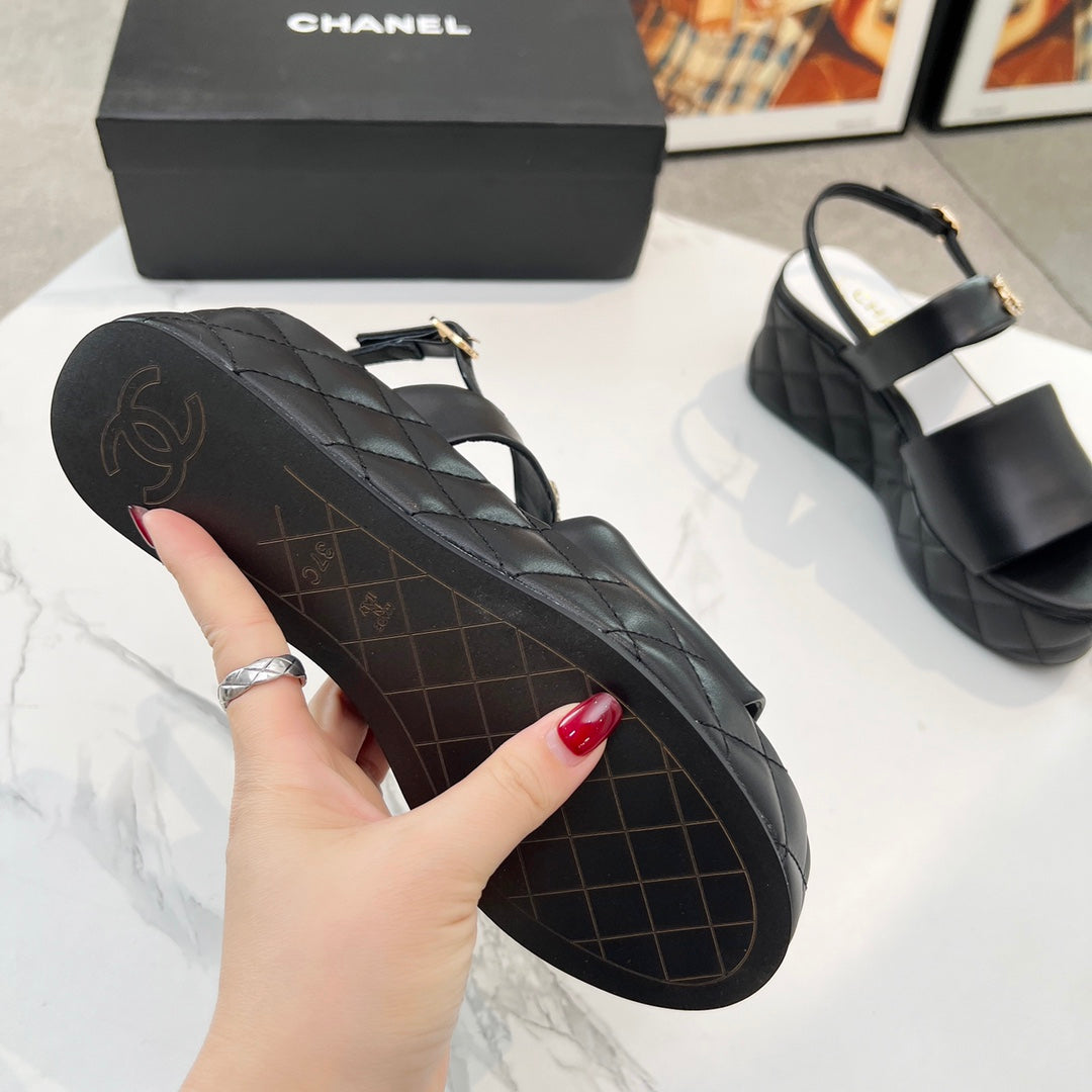 Chane1 top fashion thick-soled rhombus sandals 0724030811