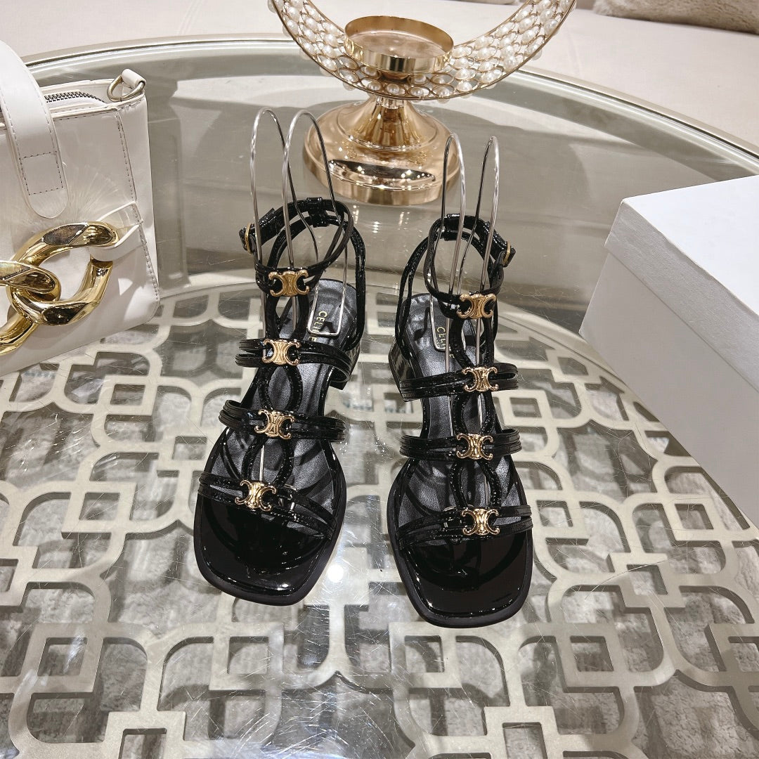 CLN new fashion retro thick heel sandals 0725031008