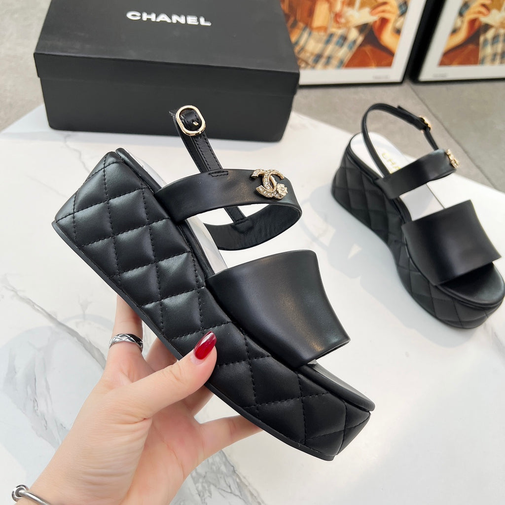 Chane1 top fashion thick-soled rhombus sandals 0724030811