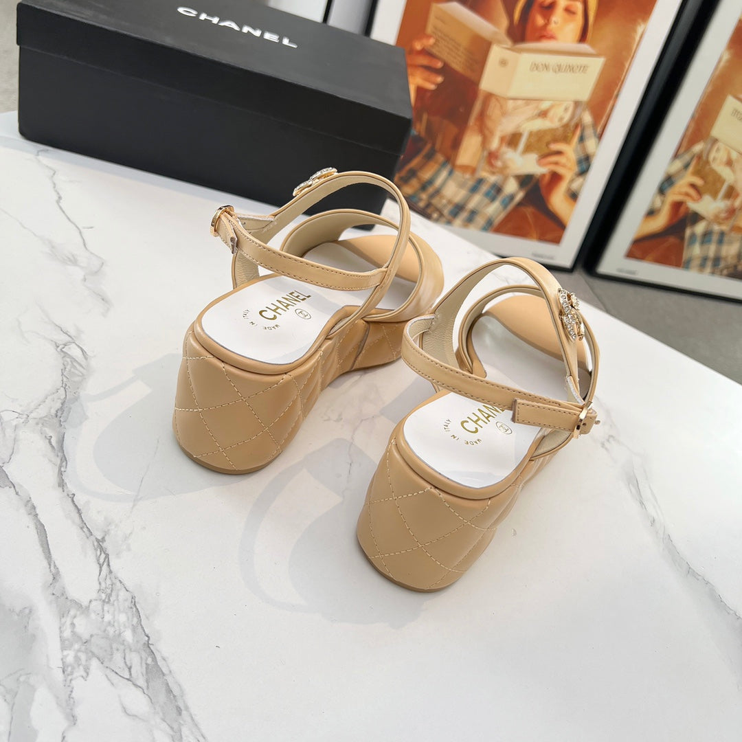 Chane1 top fashion thick-soled rhombus sandals 0724030811