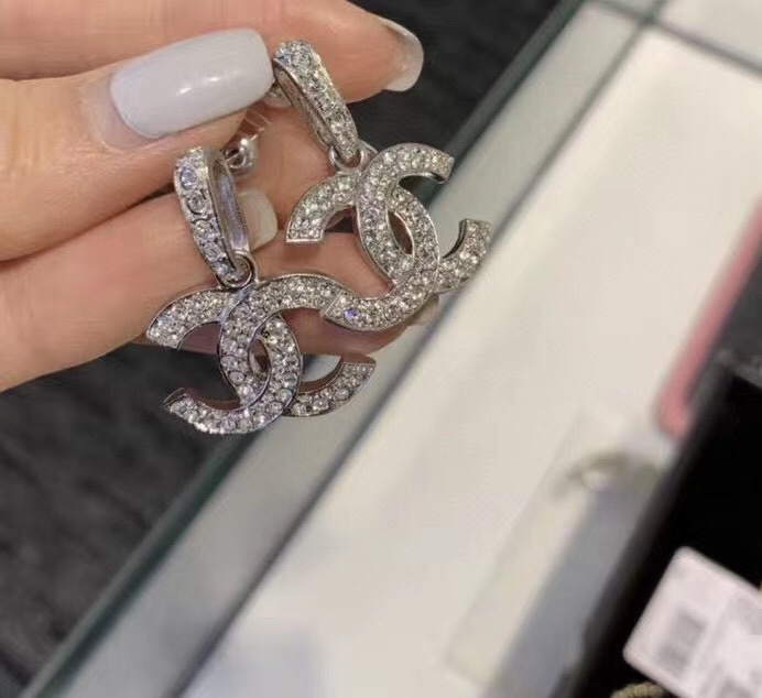 Classic Double Row Full Diamond Crystal Earrings
