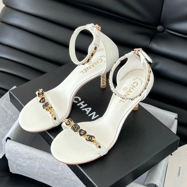 New hardware chain high-heeled sandals 1025042326
