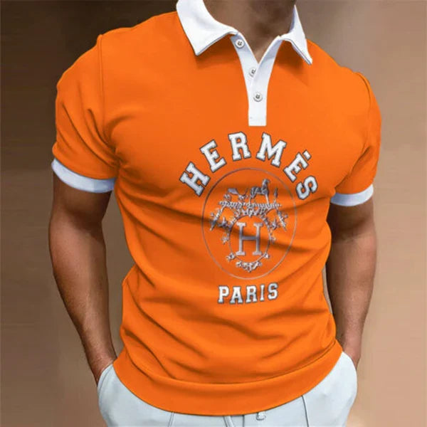 Men's Summer Fashion Printed Polo Shirts 3D1024070211