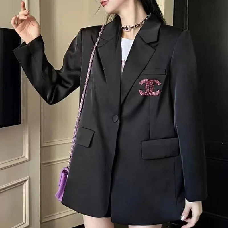 New Composite Hot Rhinestone Suit All-match Jacket 1024030603