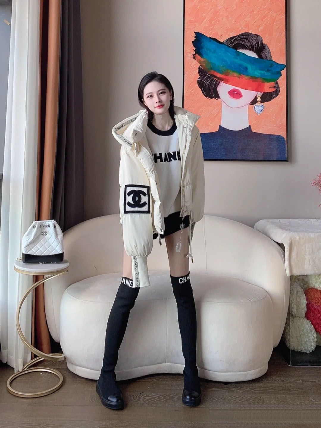 Trendy Printed Logo Down Jacket 08231212SY01