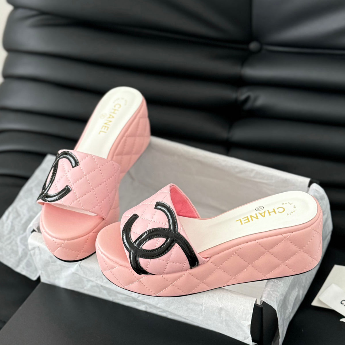 rhombus platform slippers 0724050601