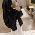 New Fashion Women's CC Contrast Collar Jacket DM1326092831