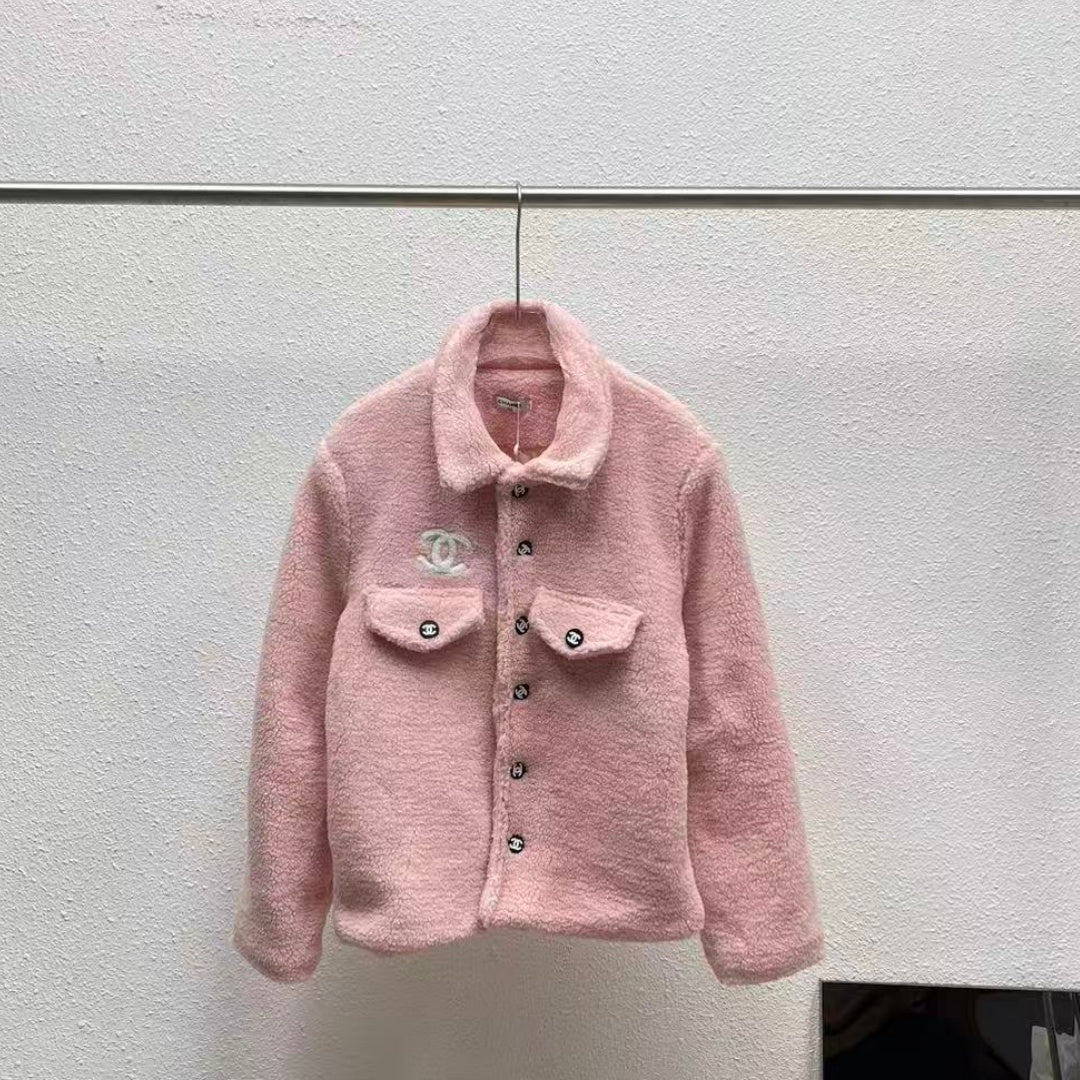 New Fashion Women's CC Hooded Fleece Jacket DM1326101512