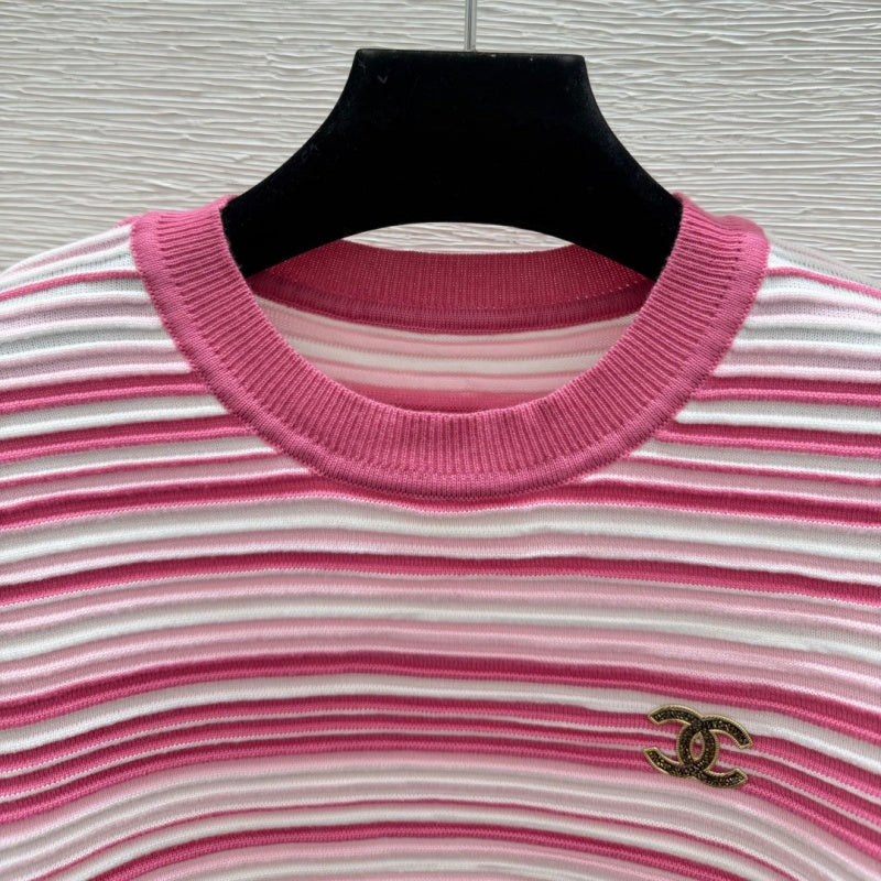 New Fashion Women's Knit Short Sleeve Top DM1326092401