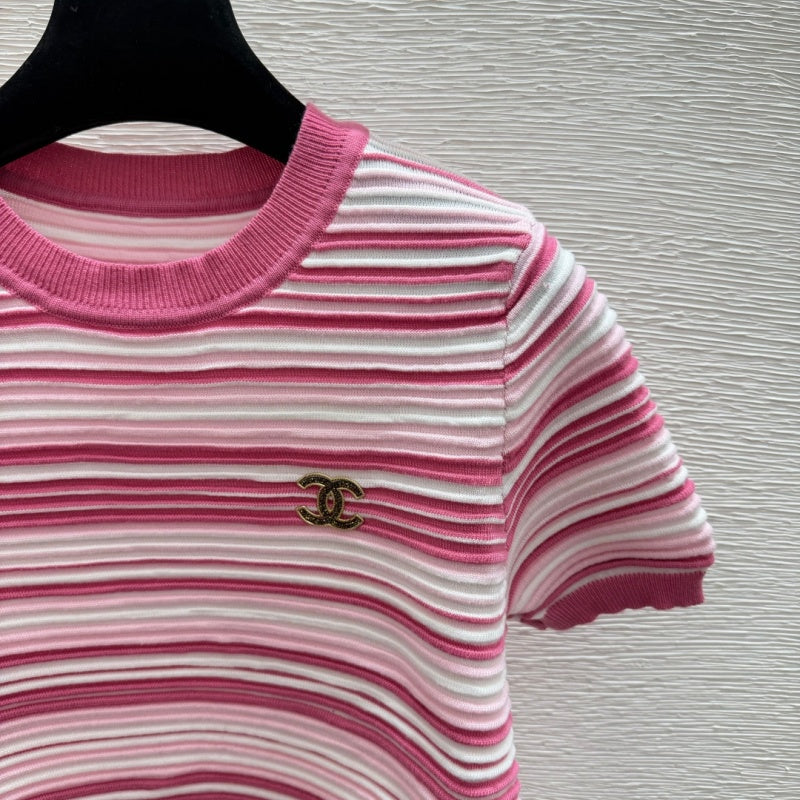 New Fashion Women's Knit Short Sleeve Top DM1326092401
