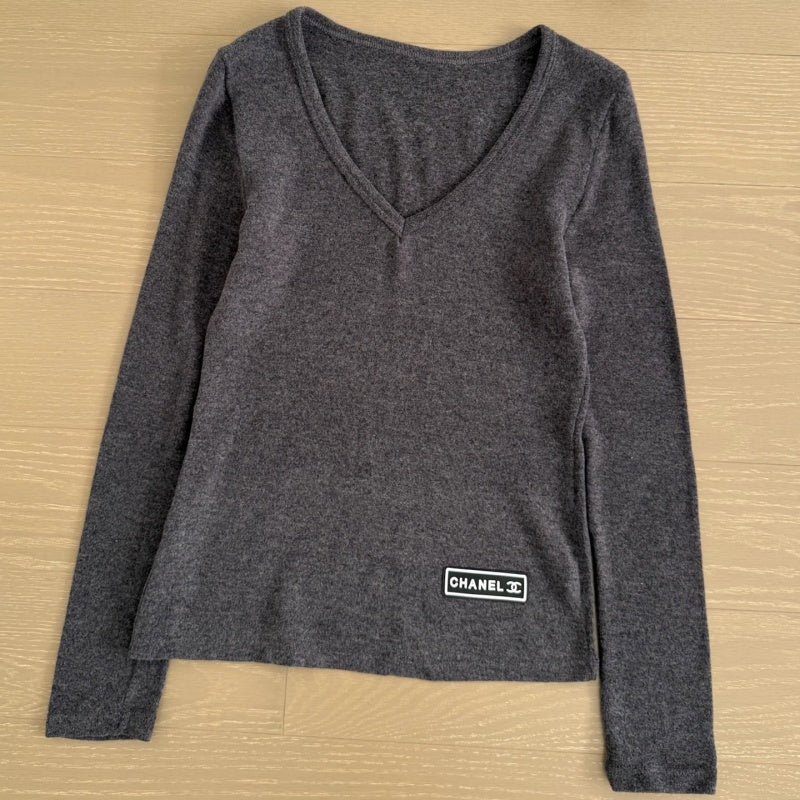 New Fashion Women's CC V-Neck Base Top CQQ1326092407