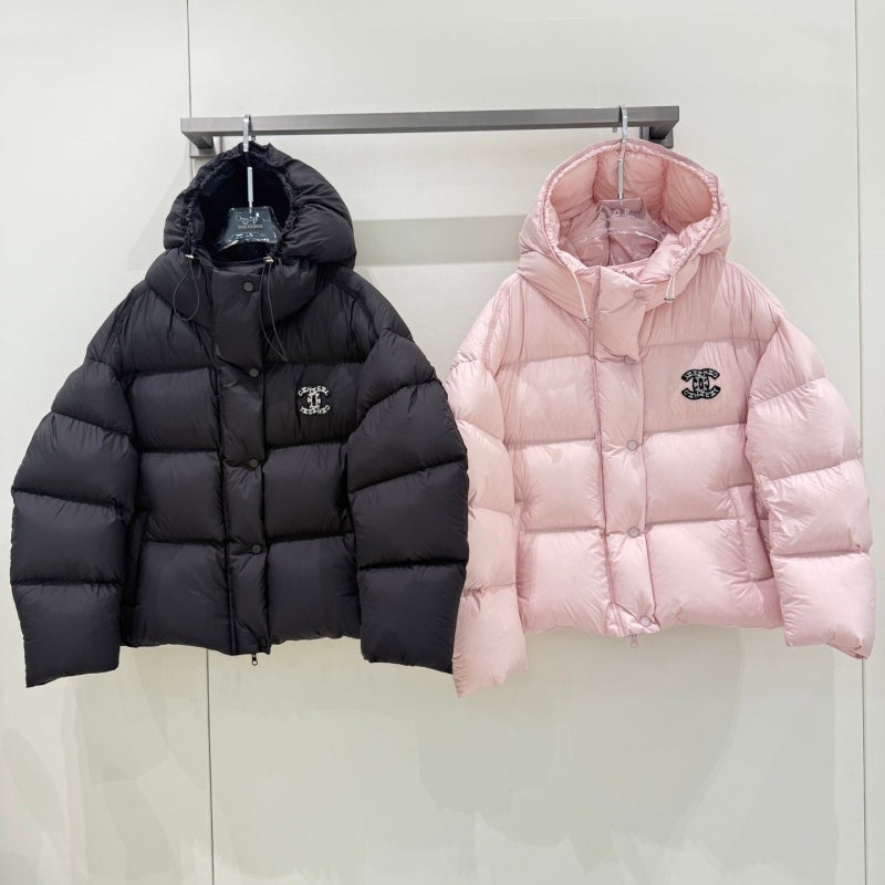 New Fashion Women's CC Hooded Feather Filled Puffer Jacket CQQ1326092410