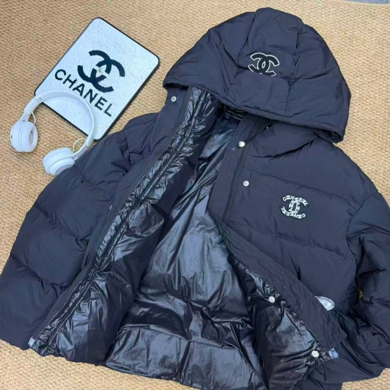 New Fashion Women's CC Hooded Feather Filled Puffer Jacket CQQ1326092410