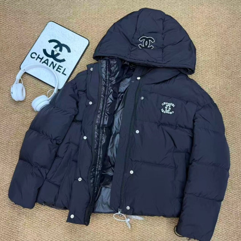 New Fashion Women's CC Hooded Feather Filled Puffer Jacket CQQ1326092410