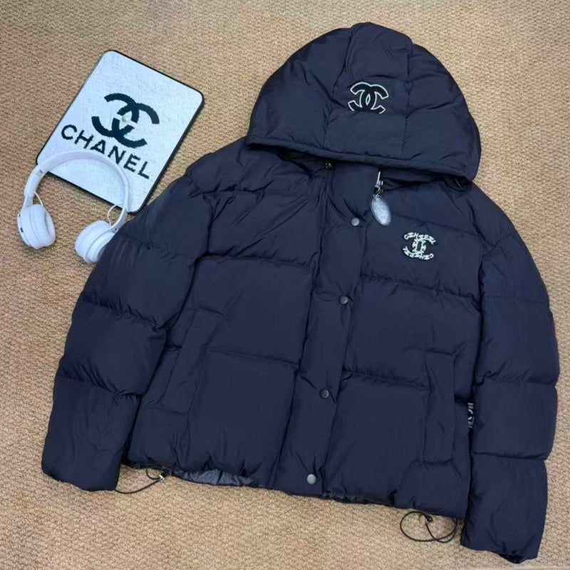 New Fashion Women's CC Hooded Feather Filled Puffer Jacket CQQ1326092410