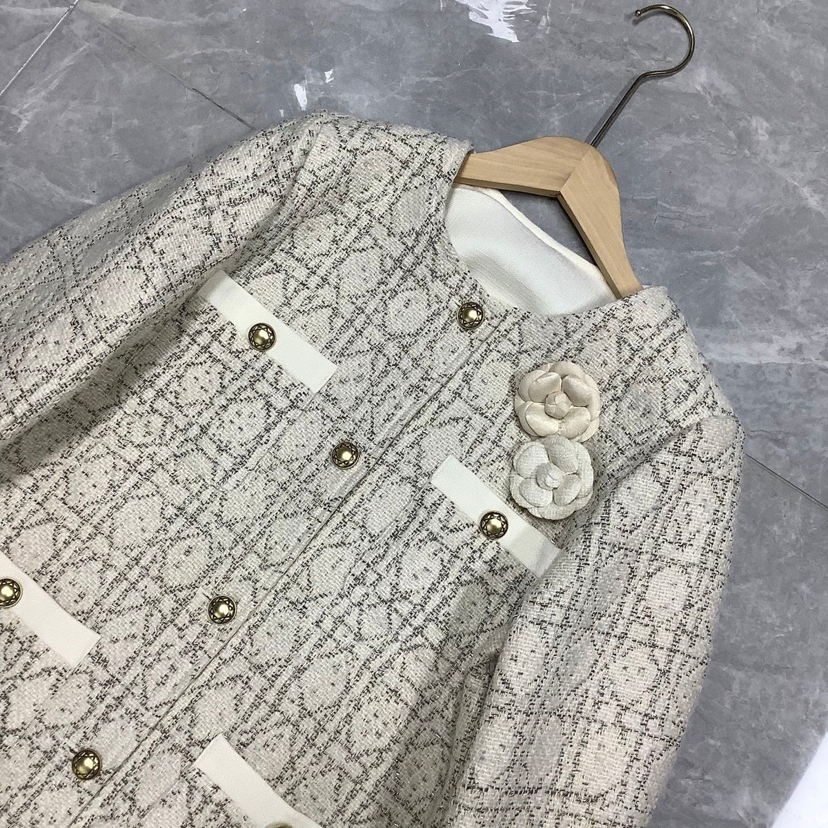 New Fashion Women's CC Tweed Jacket CQQ1326092411