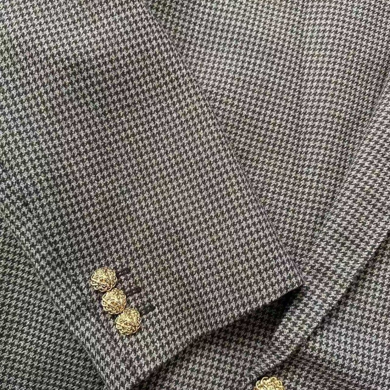 New Fashion Women's CC Houndstooth Cropped Blazer DM1326092419