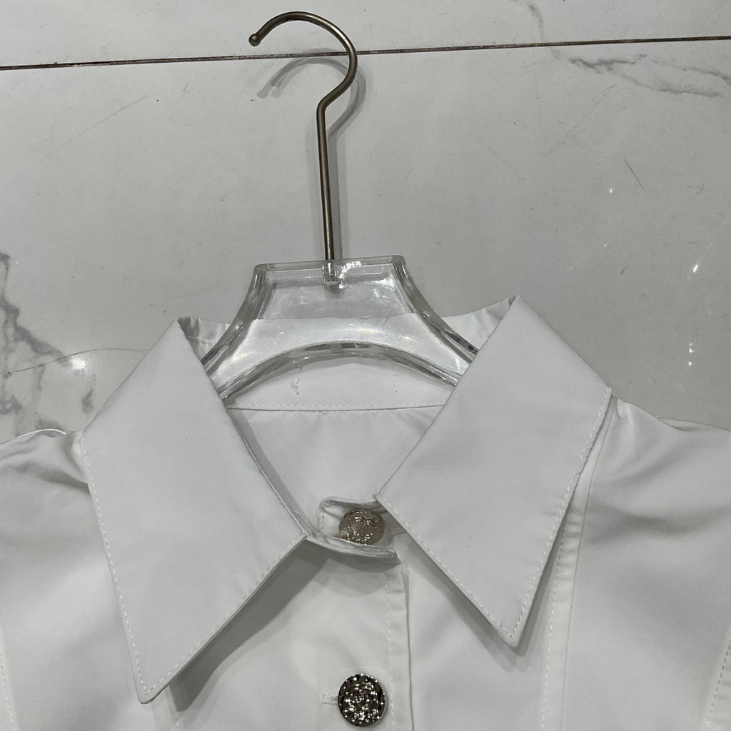 New Fashion Women's CC Collared Shirt DM1326092421