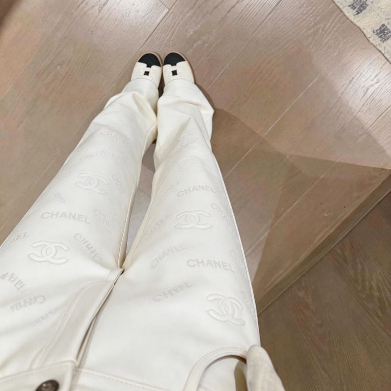 New Fashion Women's CC Faux Leather Pants  DM1326092424