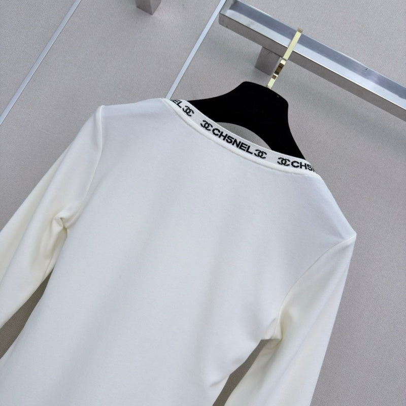 New Fashion Women's CC Square Neck Base Layer Top DM1326092427