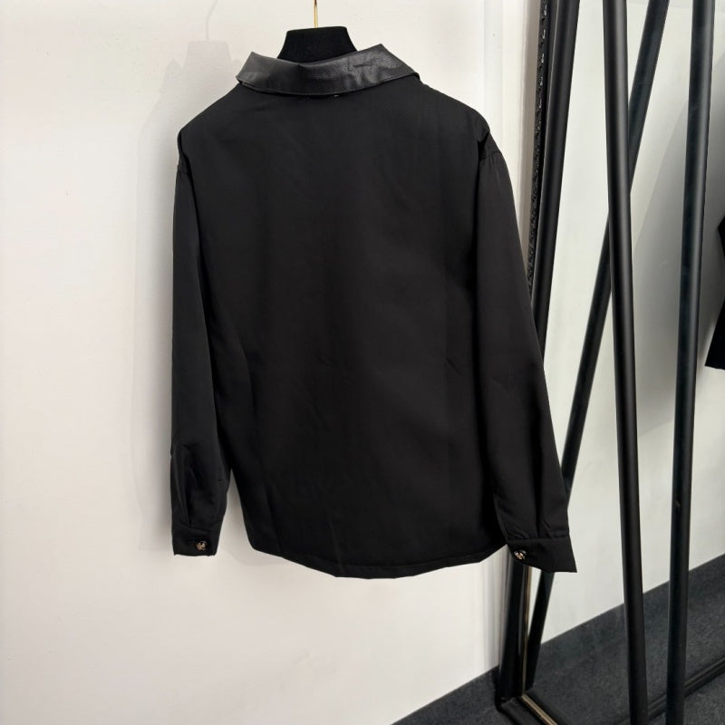 New Fashion Women's CC Contrast Collar Jacket DM1326092831