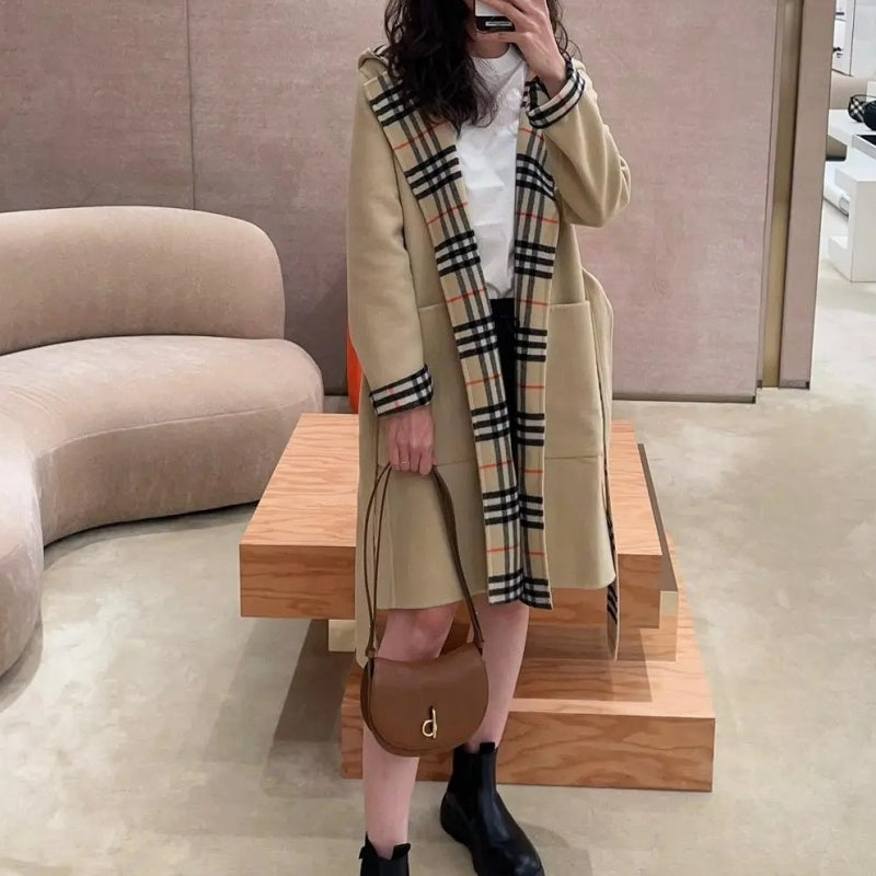 New Fashion Women BBR Plaid Coat DM1326092909