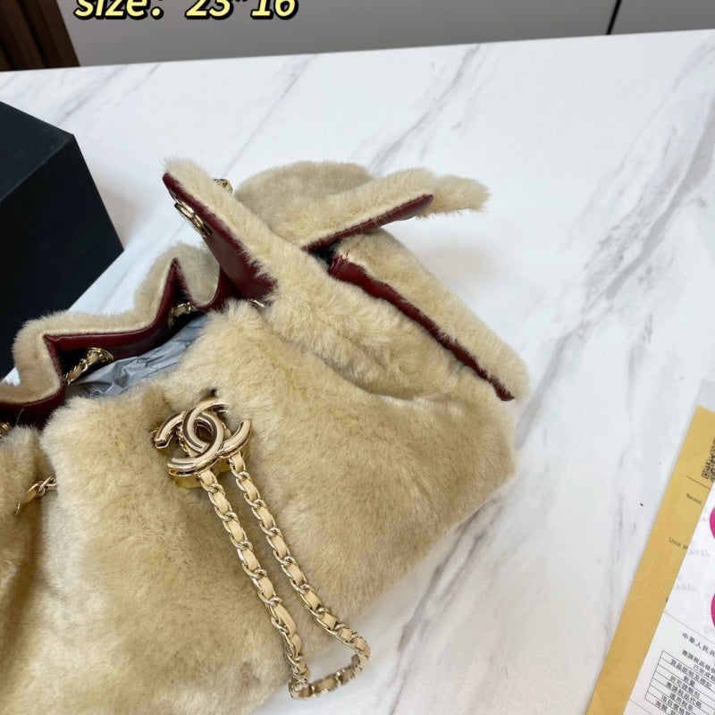 New Fashion Women CC Furry Chain Crossbody Bag XC1326092921