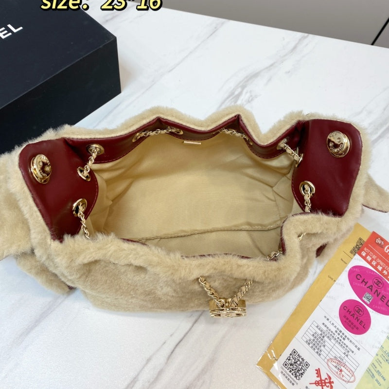 New Fashion Women CC Furry Chain Crossbody Bag XC1326092921