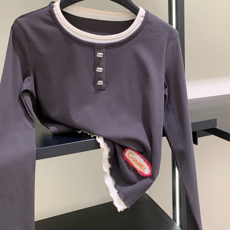 New Fashion Women CC Long Sleeve Tee XC1326092928