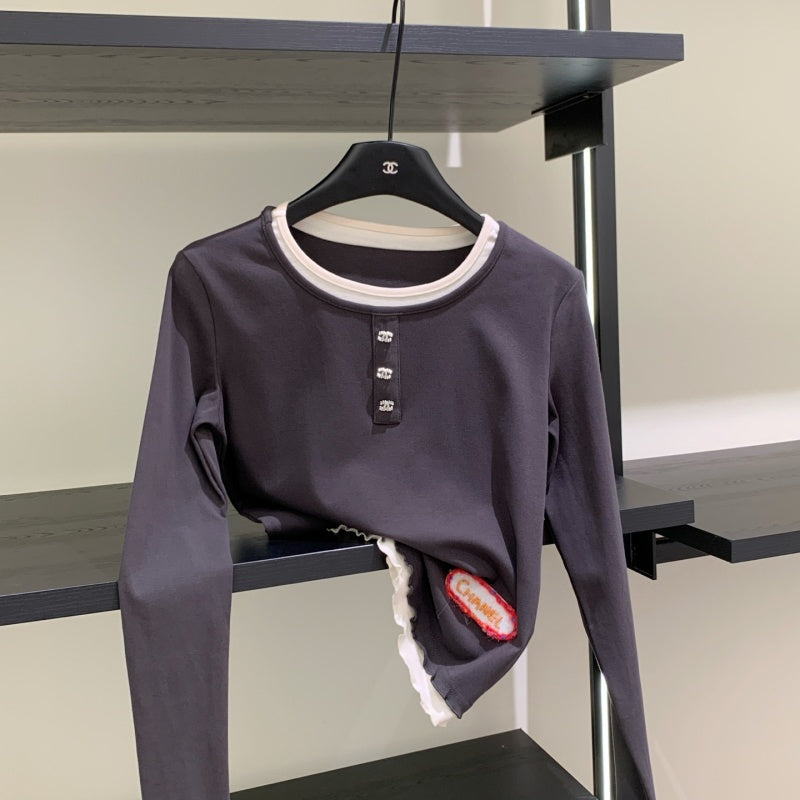 New Fashion Women CC Long Sleeve Tee XC1326092928