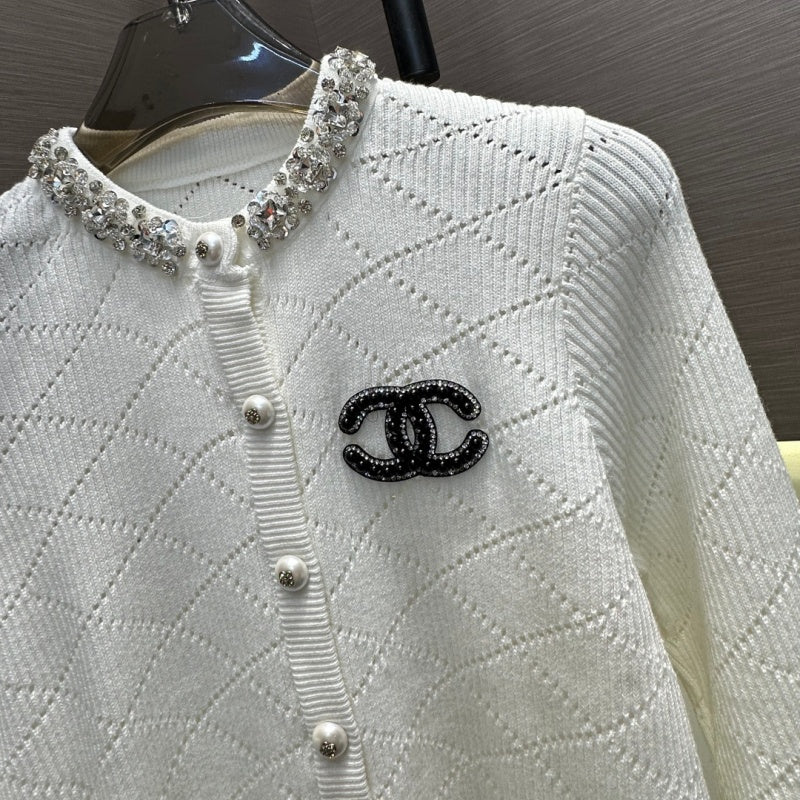 New Fashion Women's CC Beaded Knit Cardigan CQQ1326100806