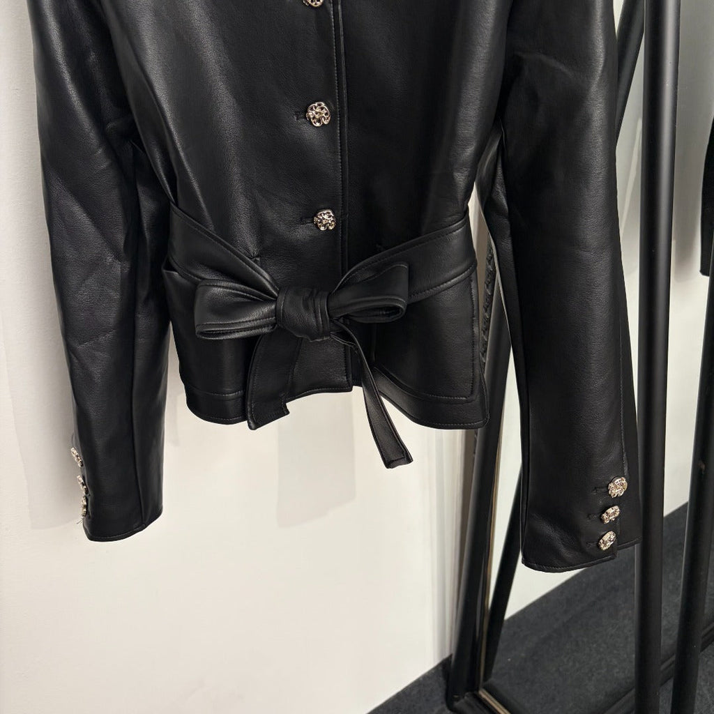 New Fashion Women's CC Leather Jacket DM1326100815