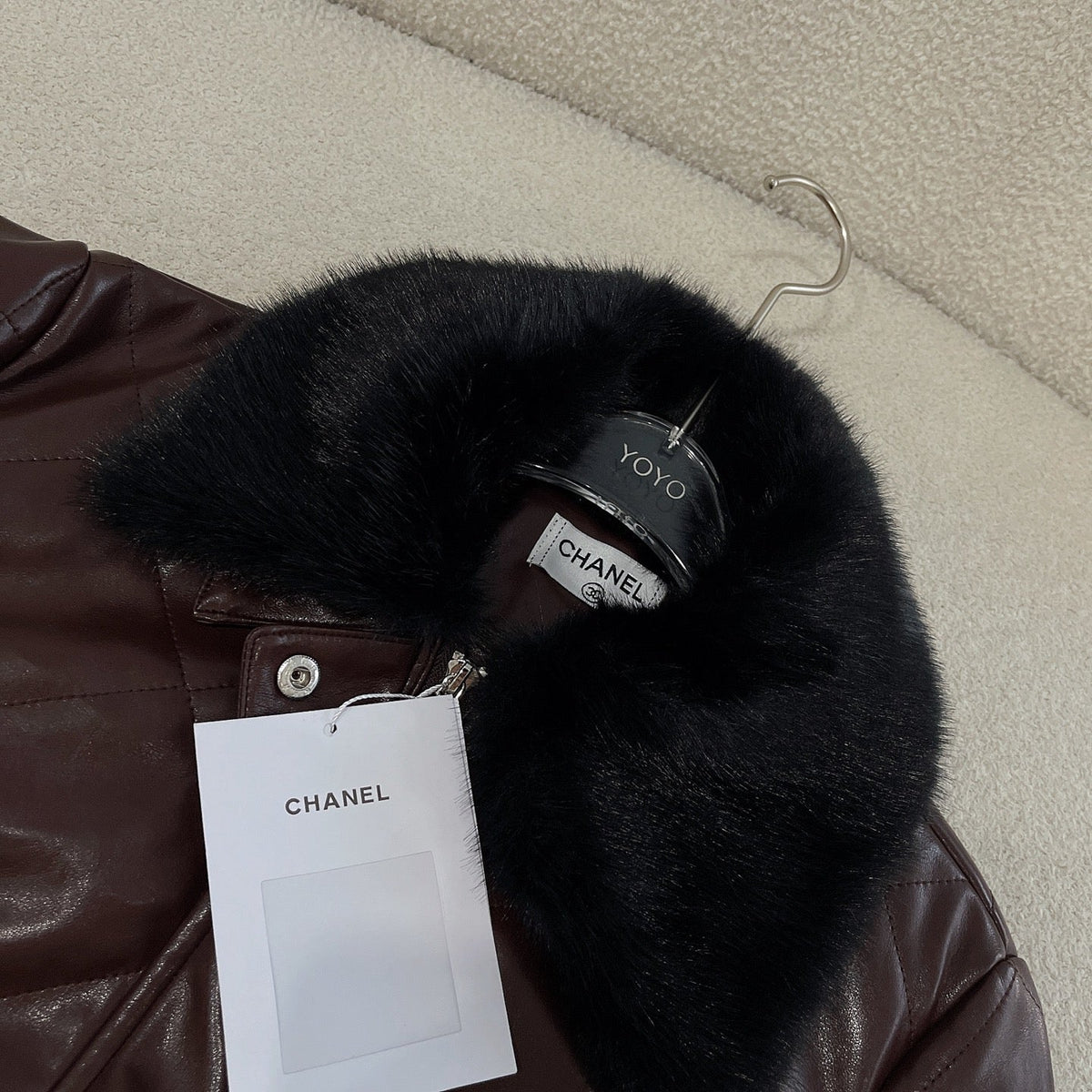 New Fashion Women's CC Leather Jacket DM1326100824