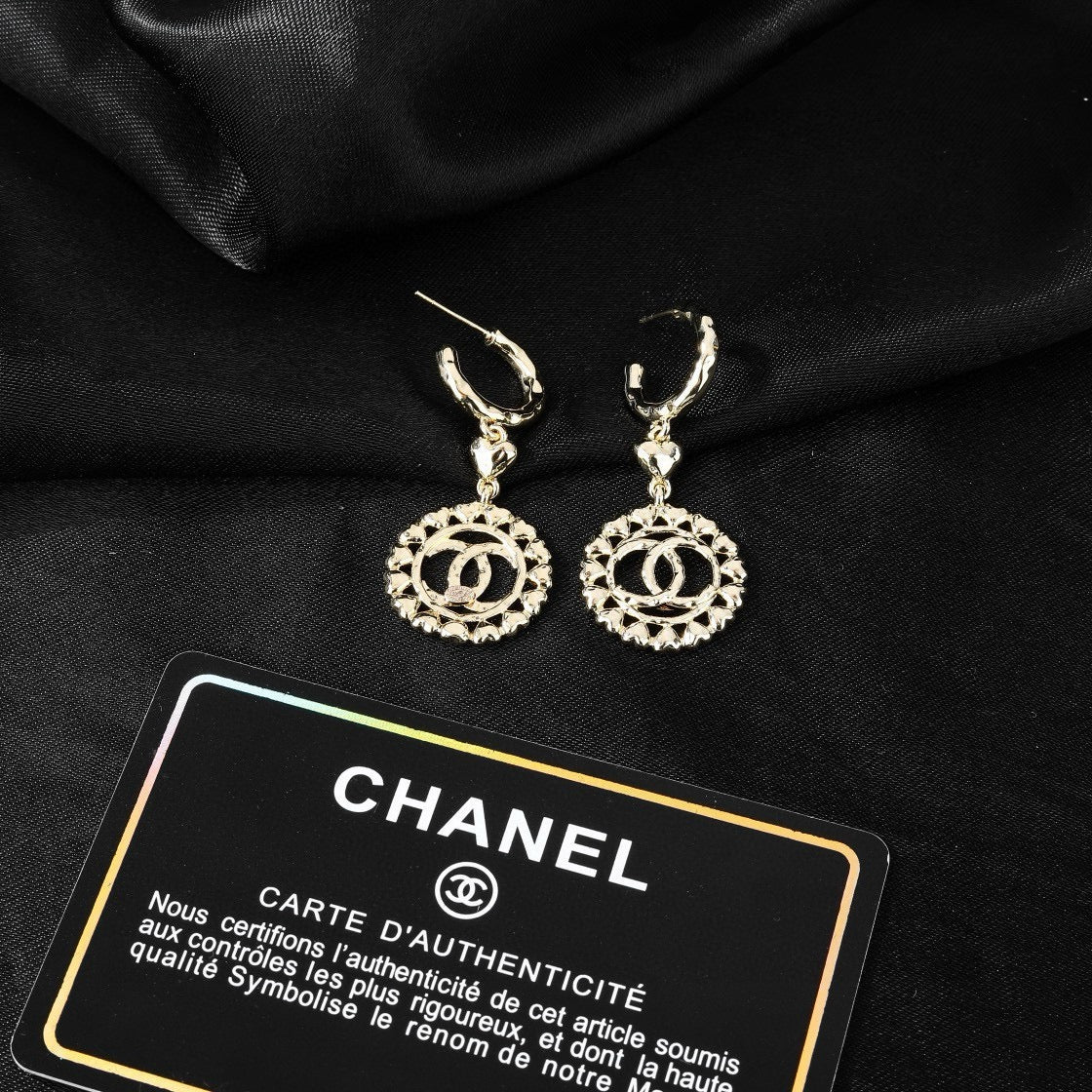 New Fashion Women's CC Hollow Drop Earrings ZS1326101007