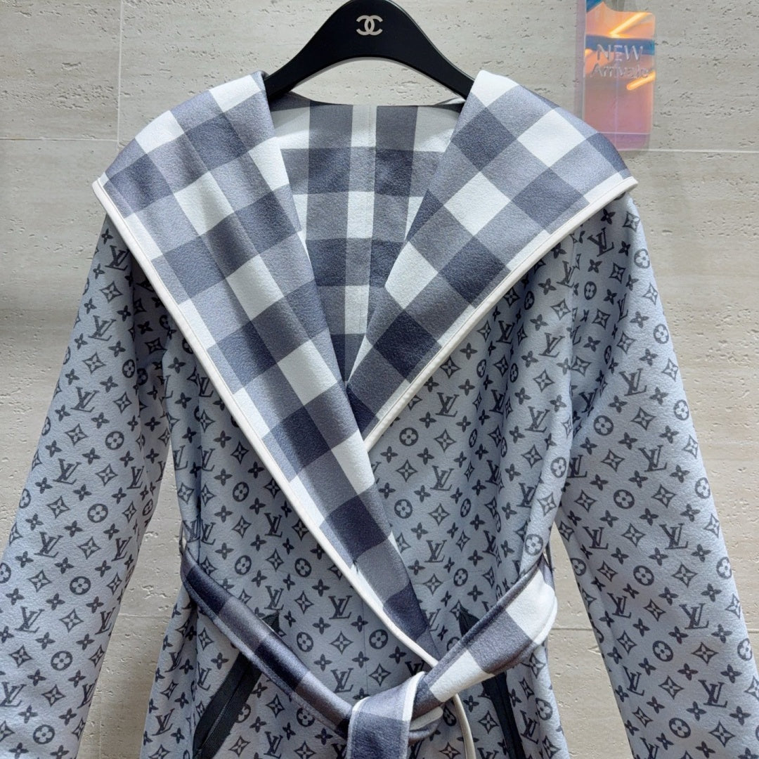 New Fashion Women's All Over Print Reversible Coat CQQ1326101517