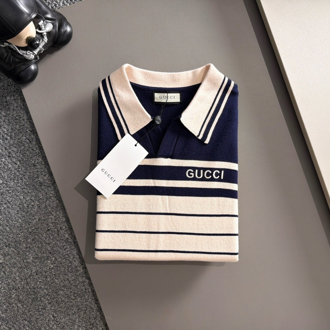 New Fashion Men's GG Striped Polo Sweater MJ1326102209