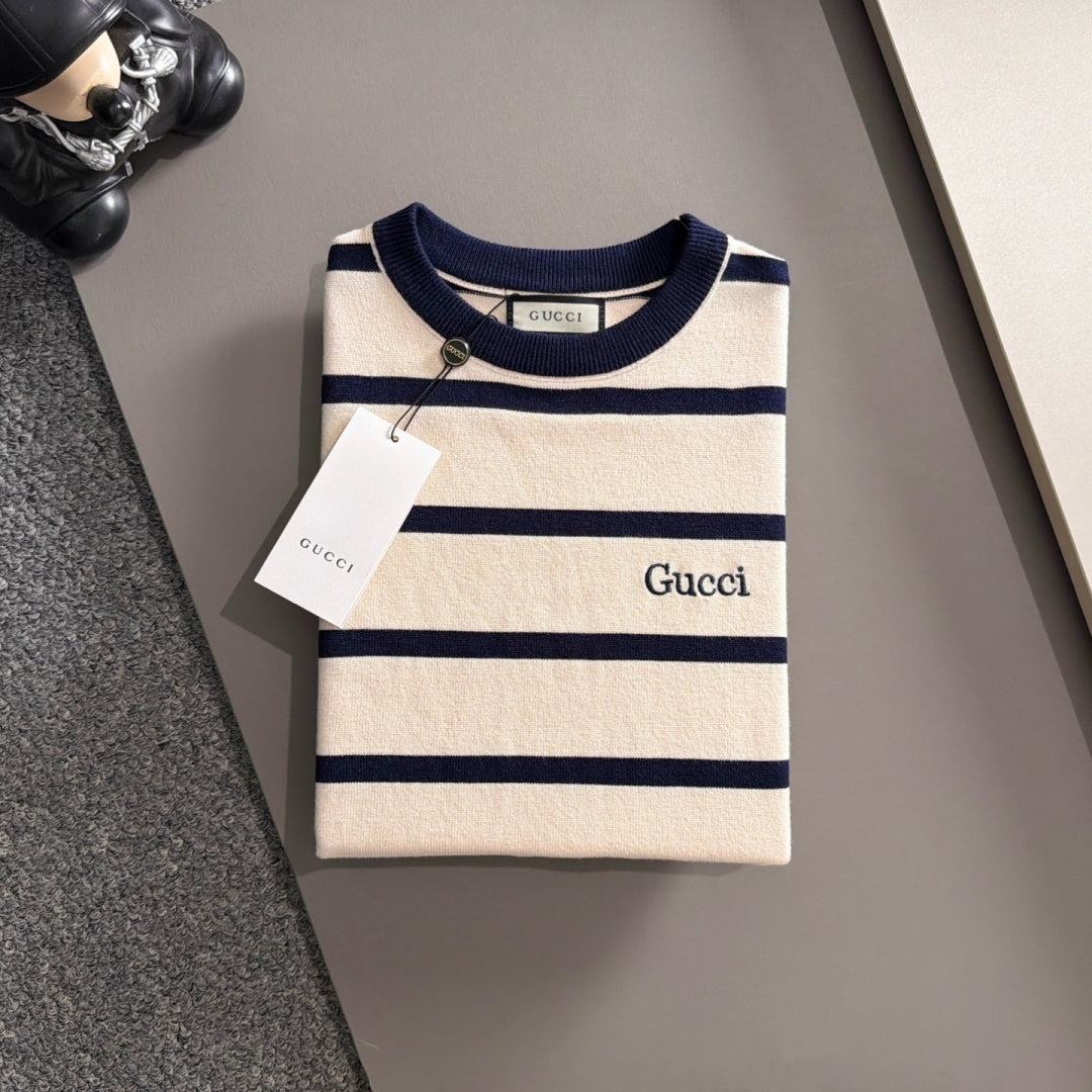 New Fashion Men's GG Striped Crew Neck Sweater MJ1326102210