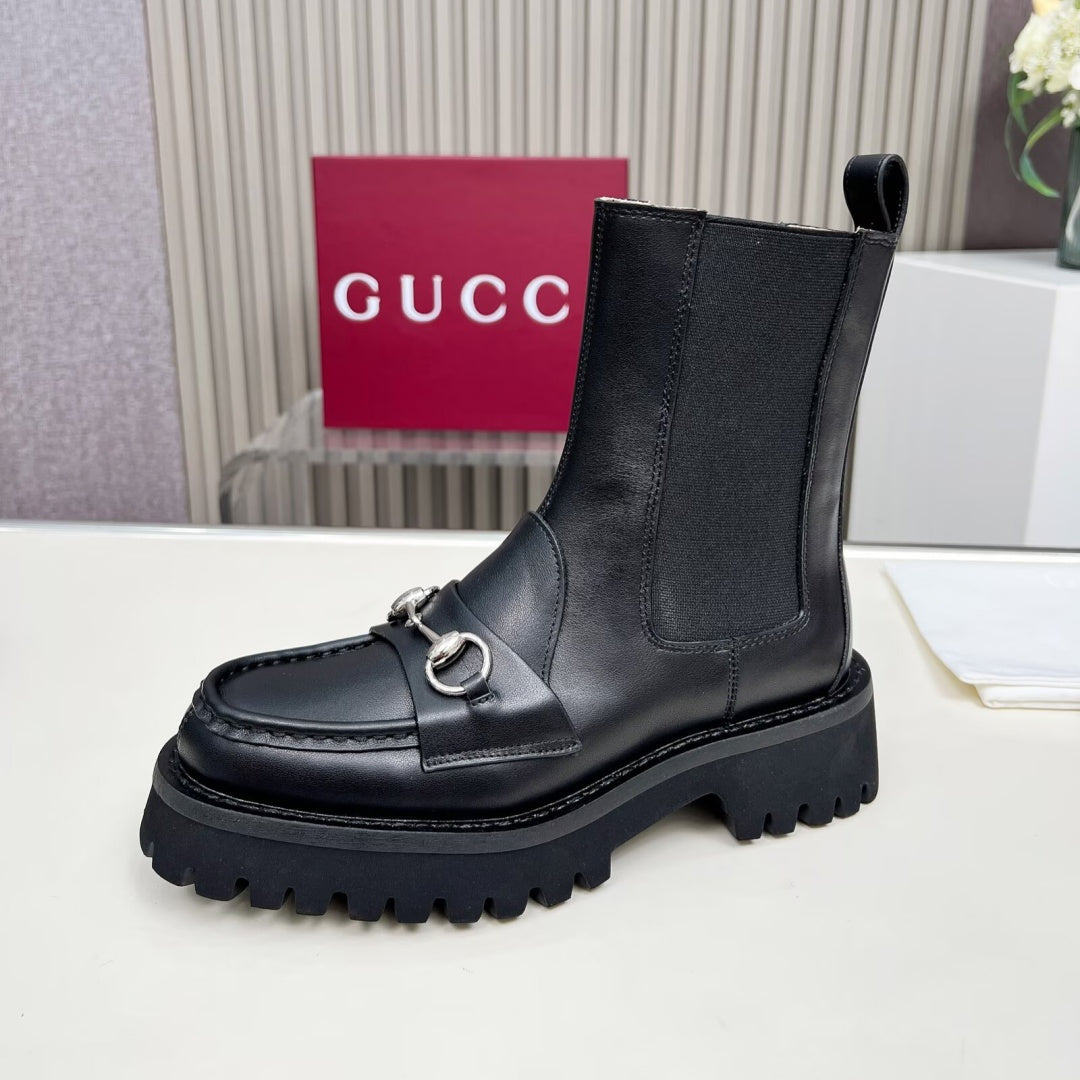 New Arrival Women's Horsebit Lug Sole Chelsea Boots XY1326102303