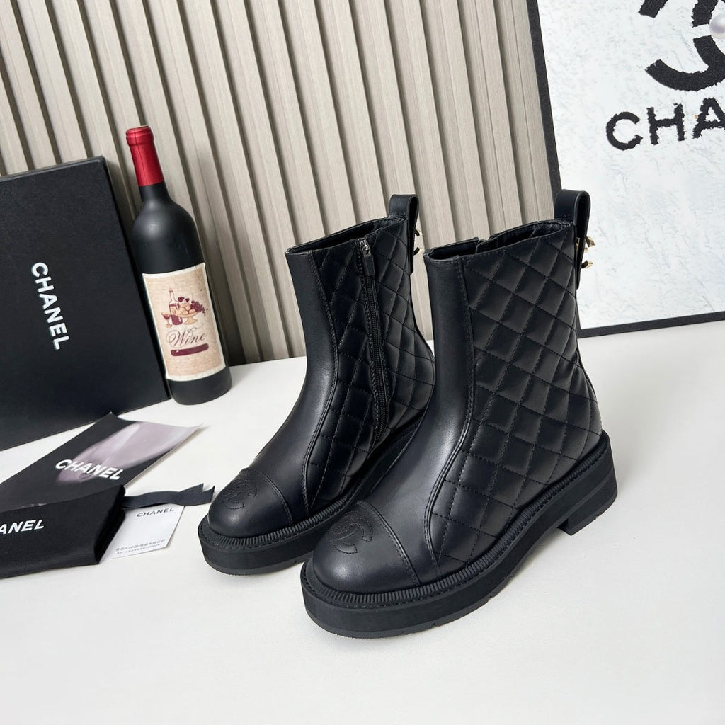 New Arrival Women's CC Logo Platform Ankle Boots XY1326102307