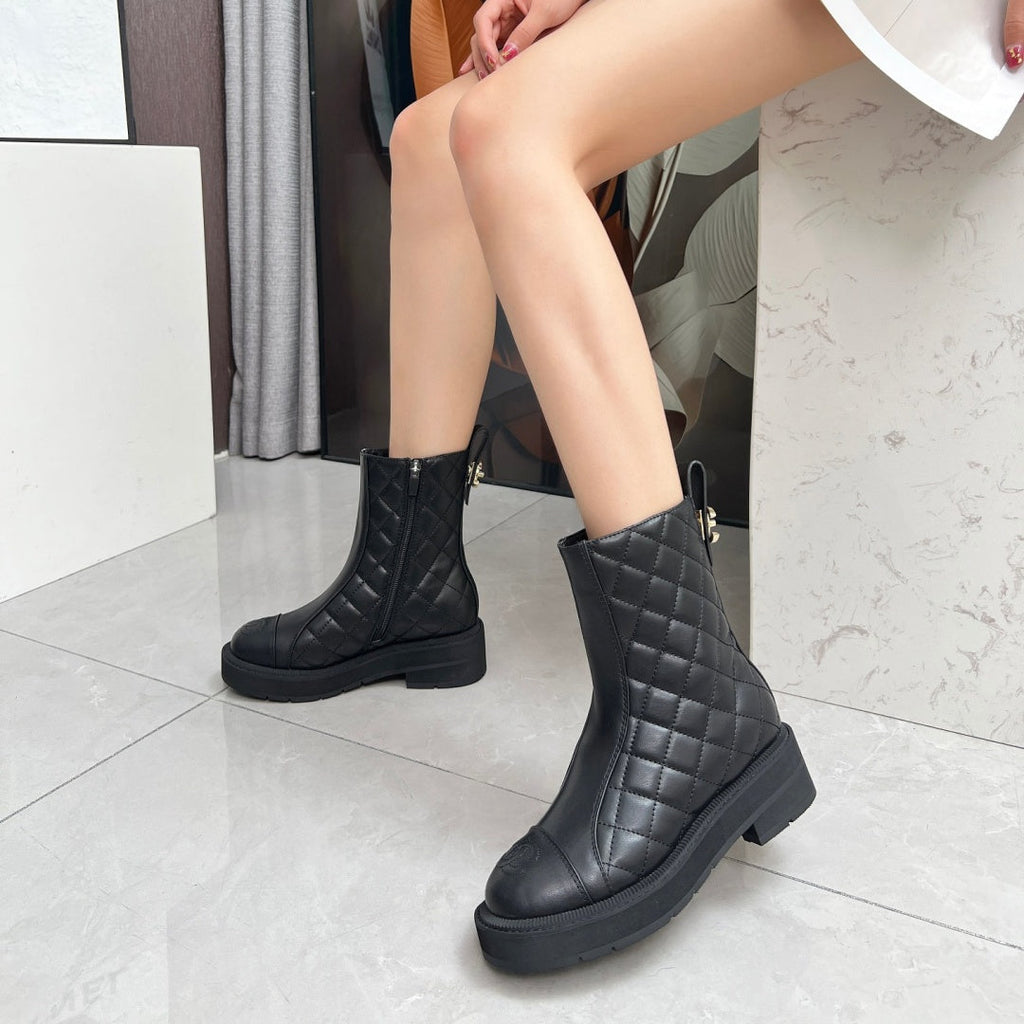 New Arrival Women's CC Logo Platform Ankle Boots XY1326102307
