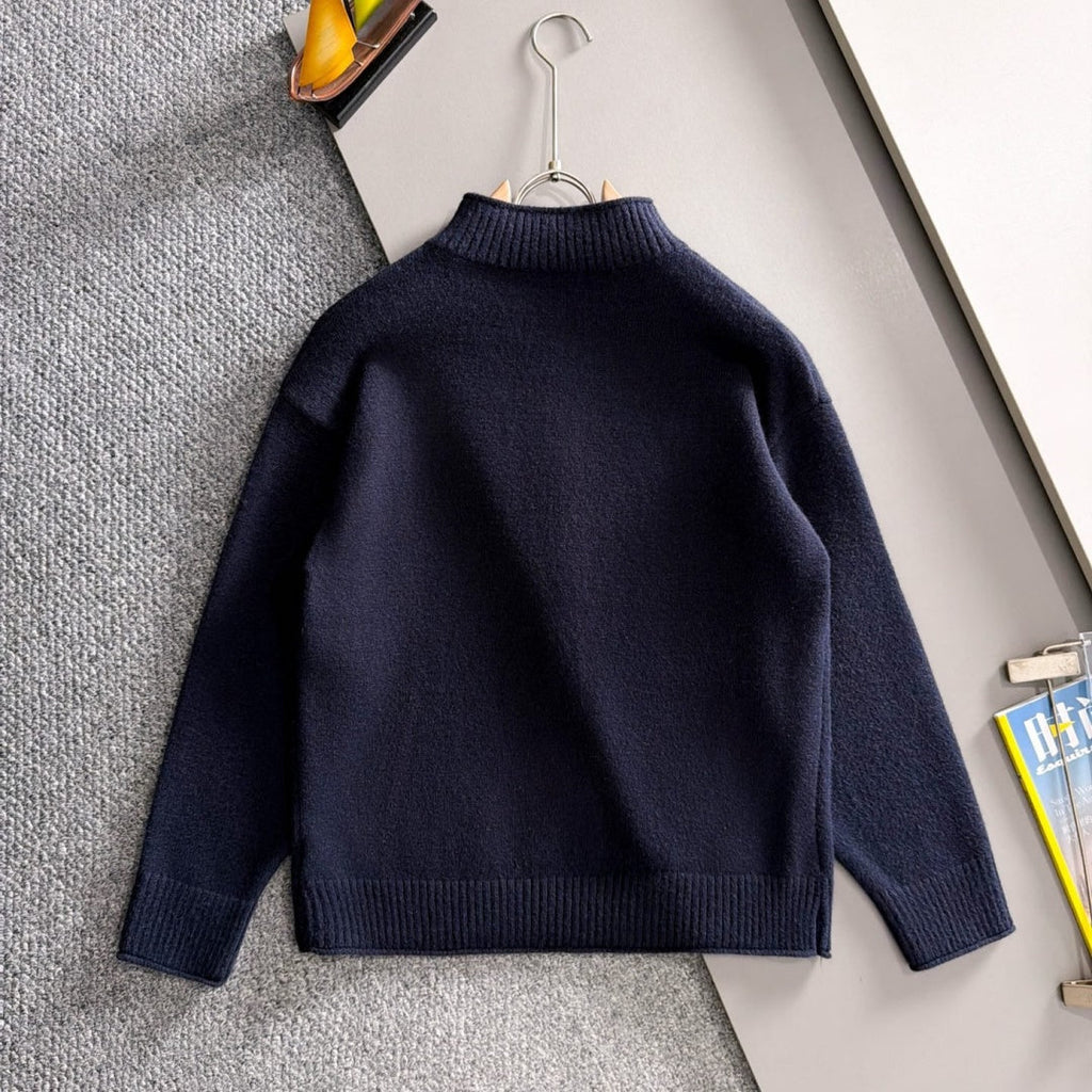 New Men's Mock Neck Zip Knit Cardigan MJ1326102703